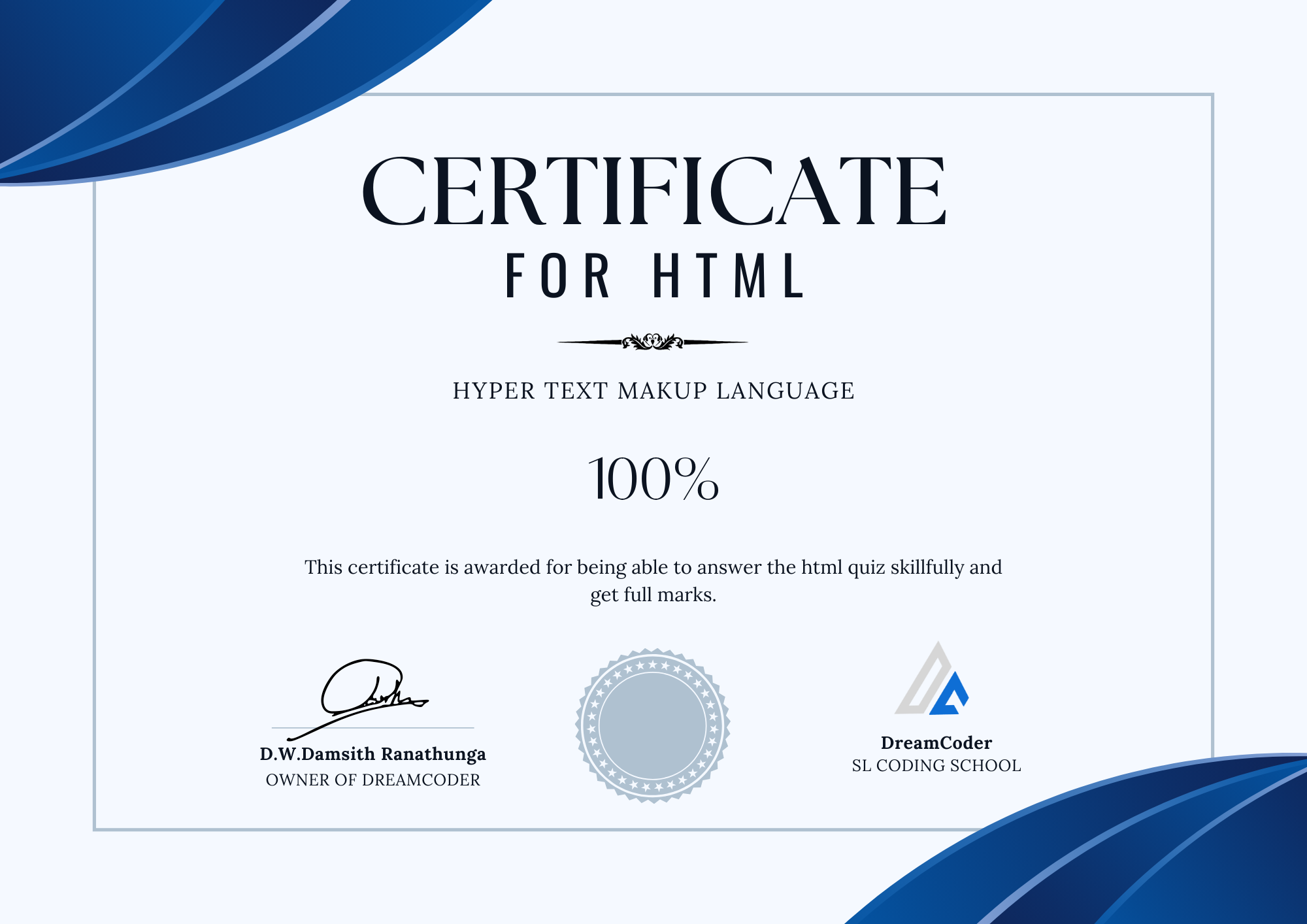 Certificate